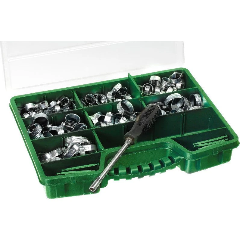 DJ Tools Spændebåndssortiment 135 stk. galvaniseret (8-38 mm)