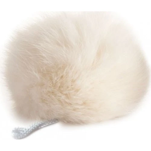 Pompon Kvast Kaninhår Natur 90 mm
