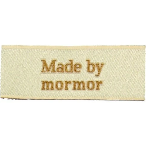 Label Made by Mormor - Sandfarvet (5x2 cm)