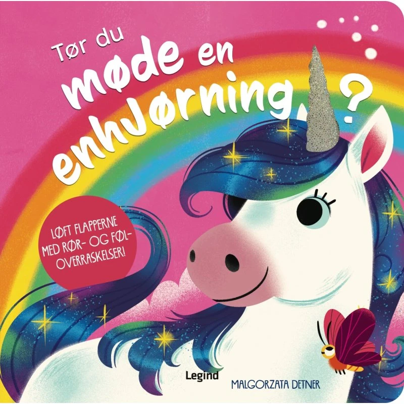 Tør du møde en enhjørning? – Papbog med flapper