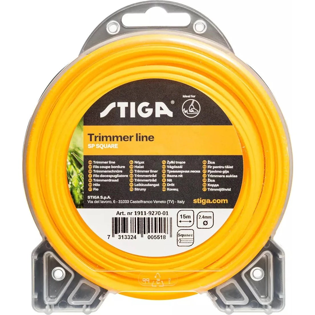 Stiga Square Line Trimmersnøre, 2,4 mm, 15 m