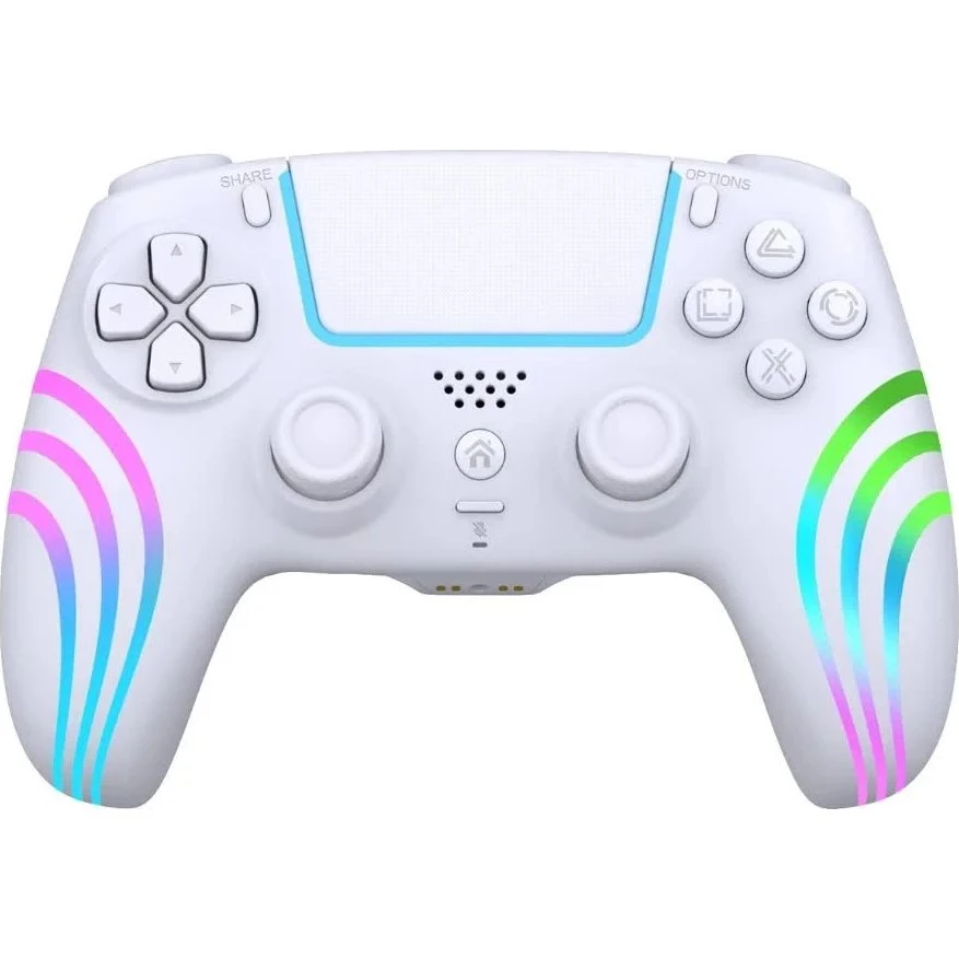 Deep Explorer Wave Wireless Controller - Hvid - PS4, PS3 & PC