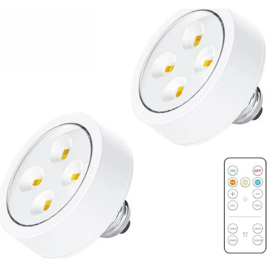 Genopladelig E27 LED-pære med fjernbetjening - White