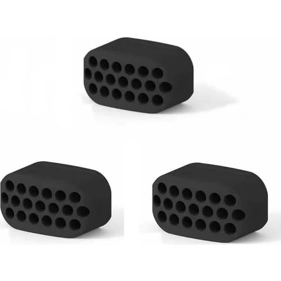 Kæbetræner Silikone 3-pak - Black