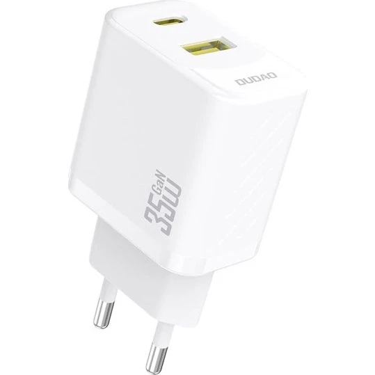 Dudao A27 Max 35W GaN Vægoplader - Hvid
