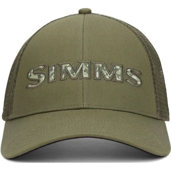 Simms Single Haul Trucker Cap Back Eddy Camo Loden