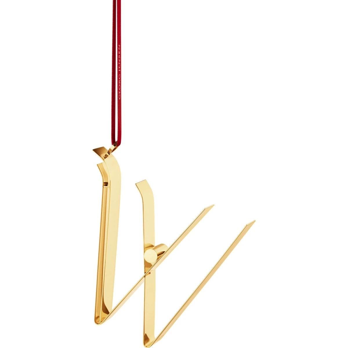 Georg Jensen Dekorativt bogstav W i guldbelagt rustfrit stål