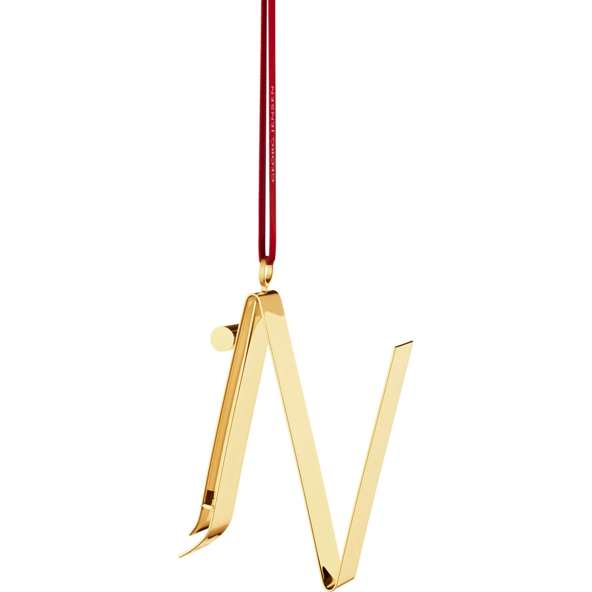 Georg Jensen Pyntbogstav N i forgyldt design