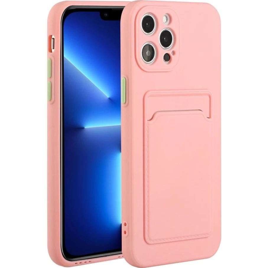 Kortholdercover til iPhone 13 Pro - Pink