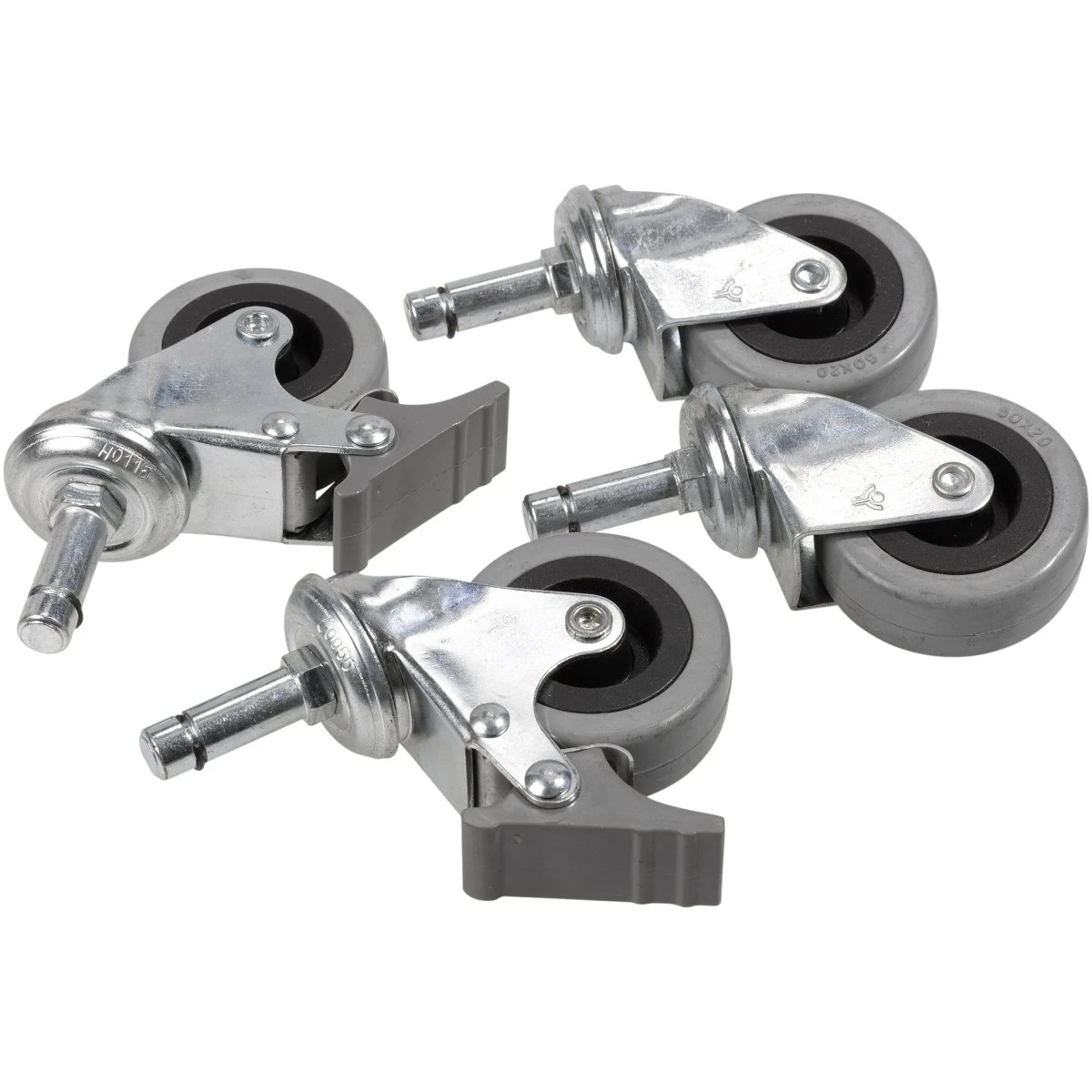 Raaco Hjul til Compact sort - 4 stk. gummihjul