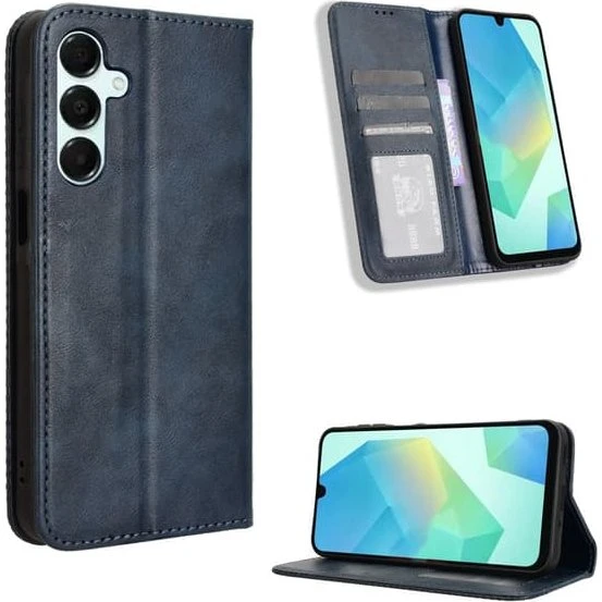 Samsung Galaxy A16/A26/A17 Læderetui med pung - Blå