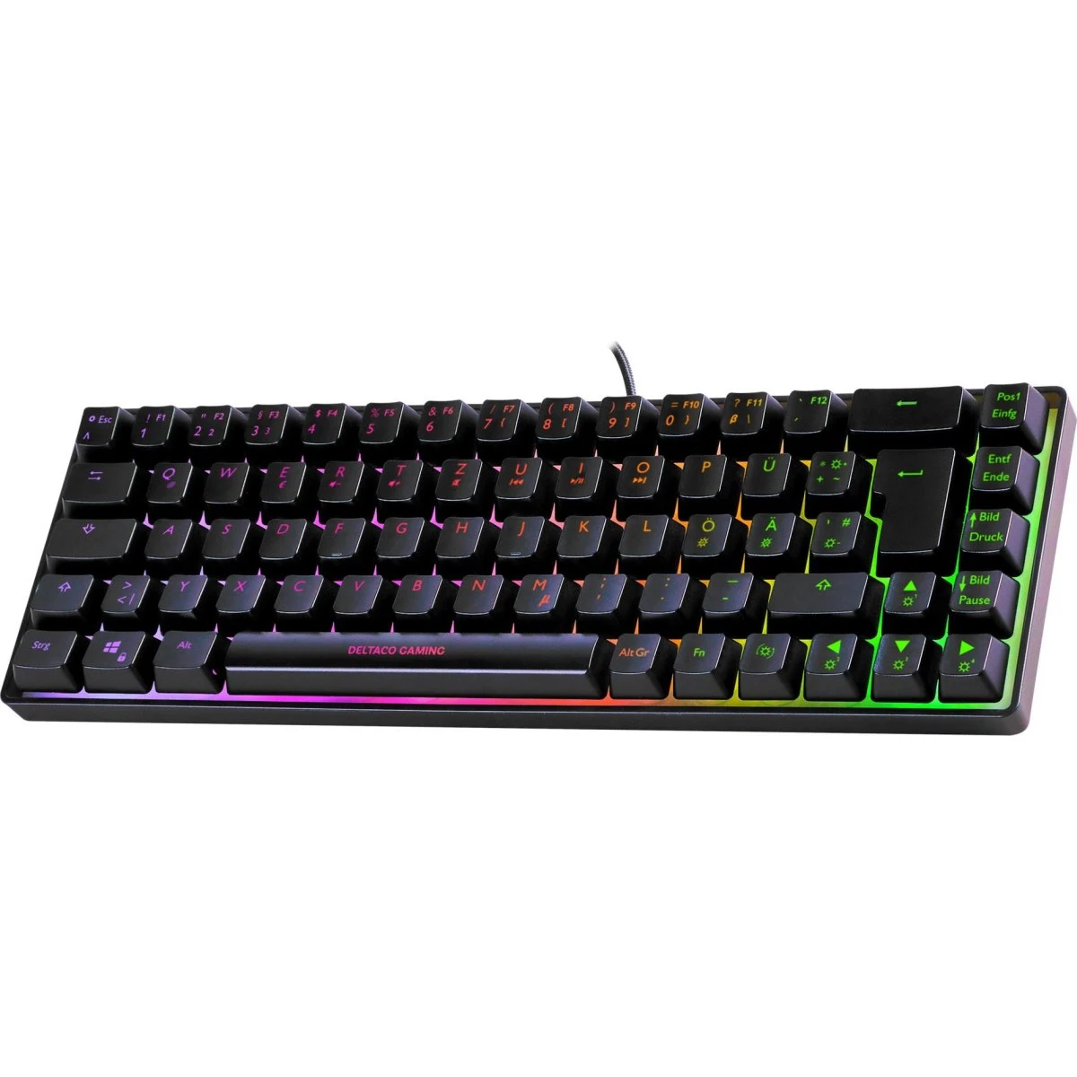 Deltaco Gaming GAM-158-DE 60% RGB Tastatur - Sort QWERTZ