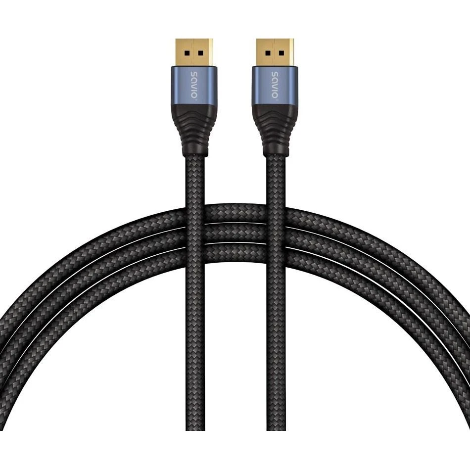 Savio CL-210 DisplayPort-kabel, 2 m, sort