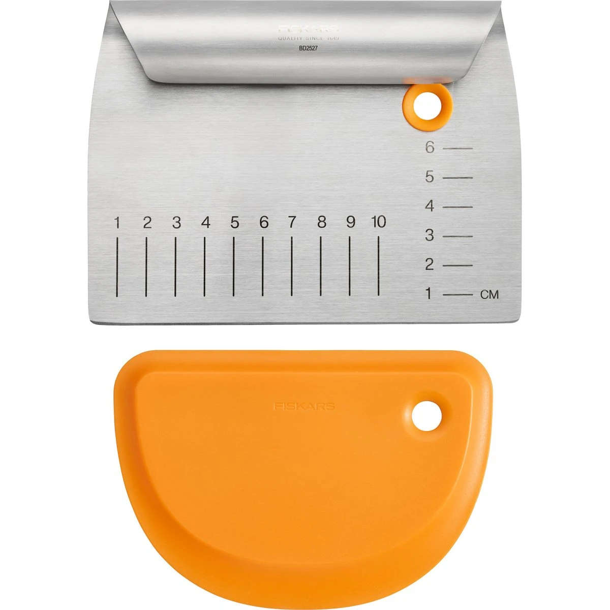 Fiskars Functional Form dejskraber, 2 dele (Metal & Silikone)