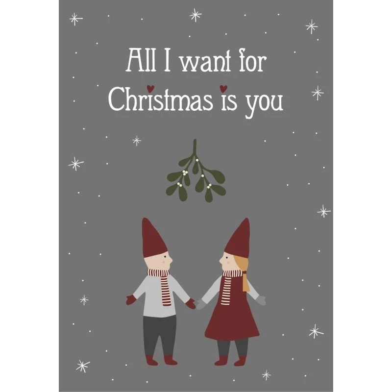 Ib Laursen Metalskilt All I want for Christmas is you - 20x14 cm