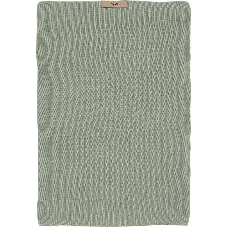 Ib Laursen Håndklæde Mynte støvgrøn strikket 40x60 cm
