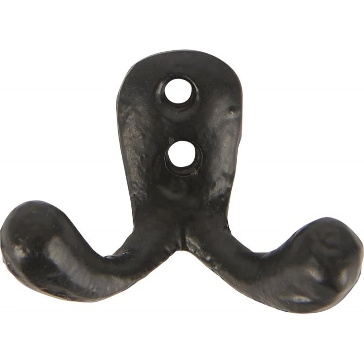 Ib Laursen Knage Dobbelt Mini Sort 6x4 cm