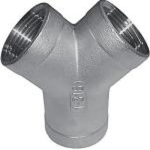 Støbt Y-stk 1/2'' muffe/muffe AISI 316 Rustfri