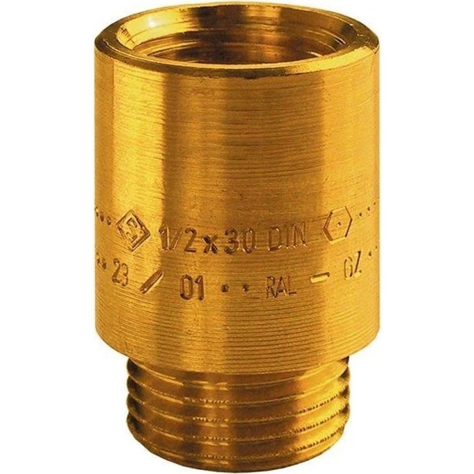 Unite haneforlænger 10 mm x 1/2" messing