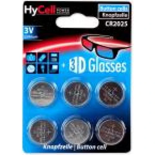 CR2025 K6 3V Lithium Knapcelle - 6-pak