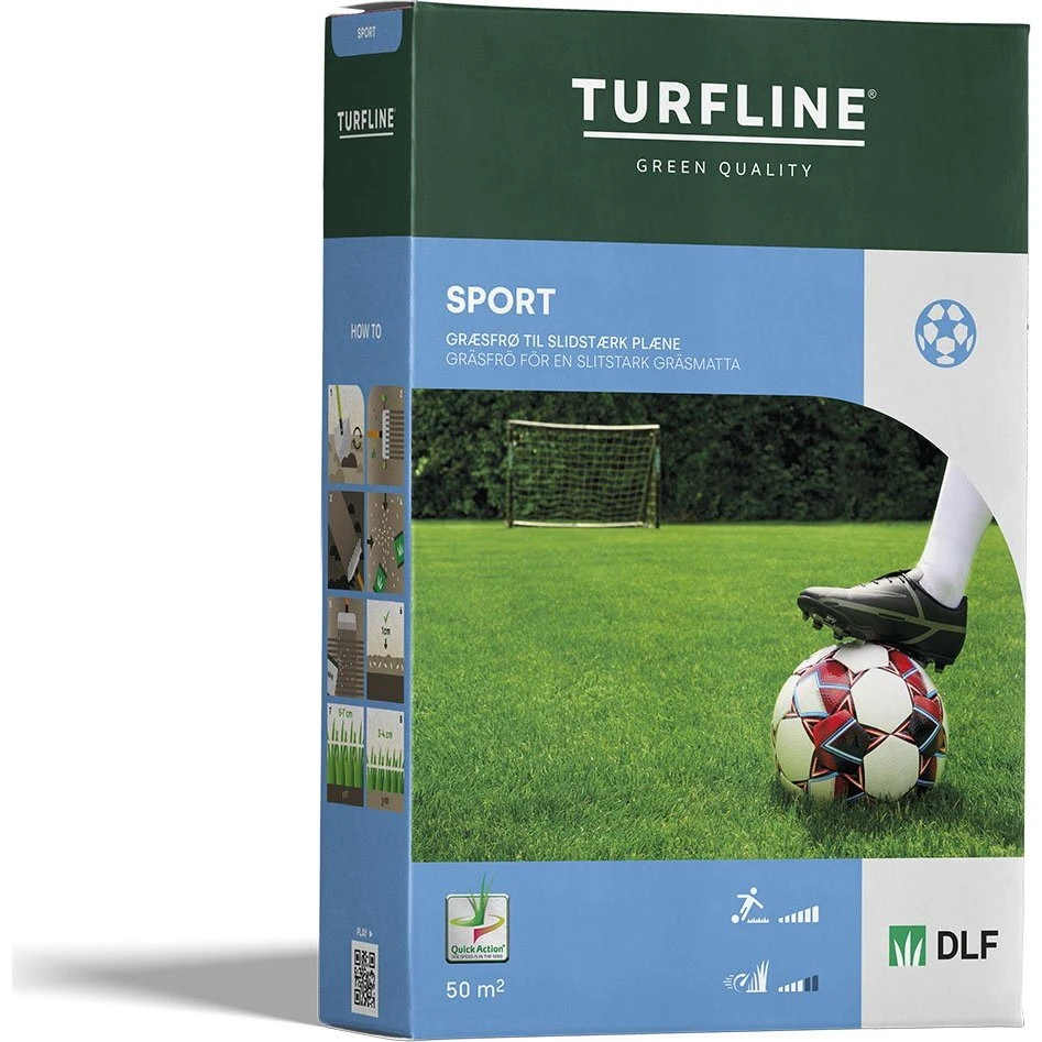 Turfline Sport Græsfrø 1kg - Slidstærk blanding til sportsplæner