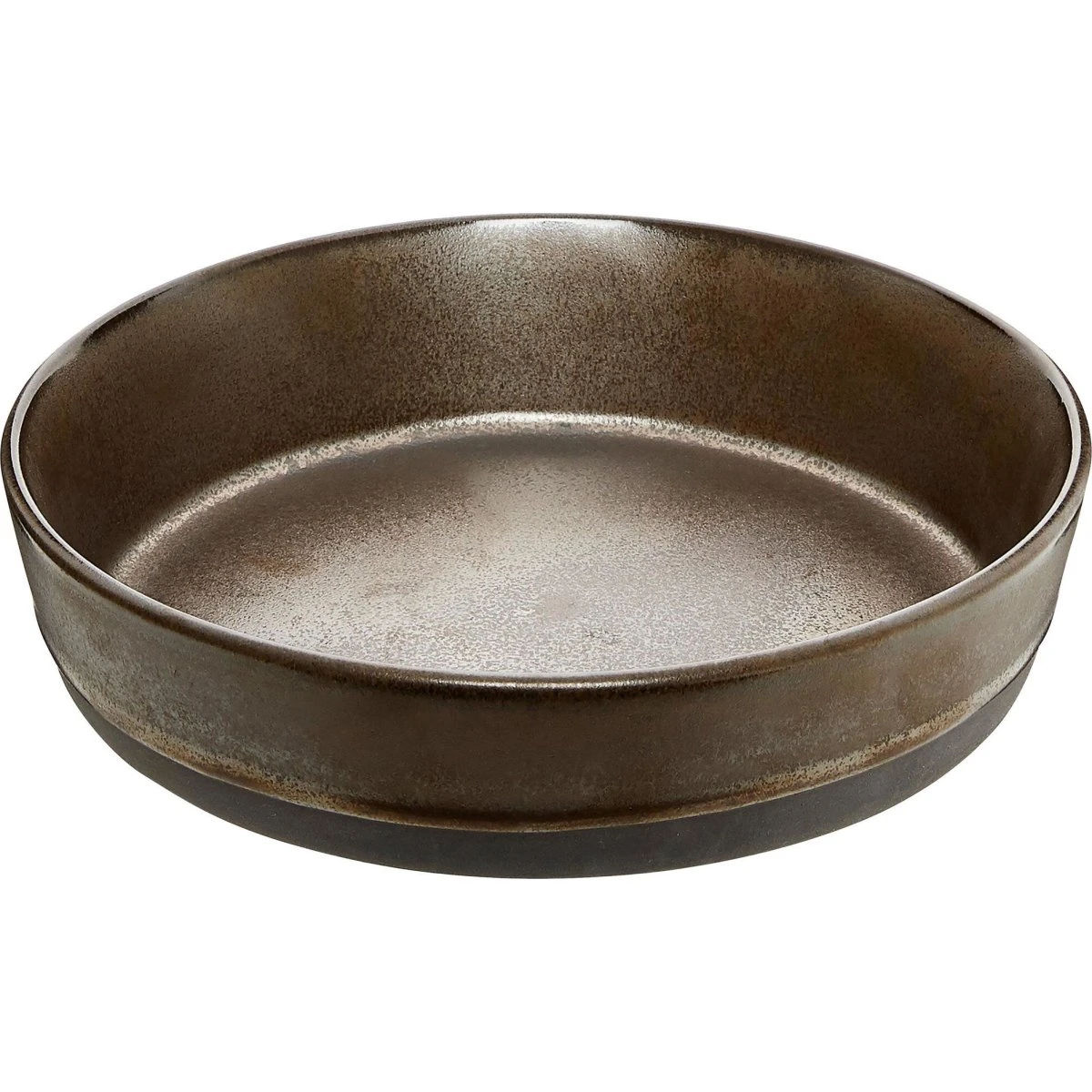 Aida RAW dyb tallerken i stentøj, 19,4 cm, metallisk brun