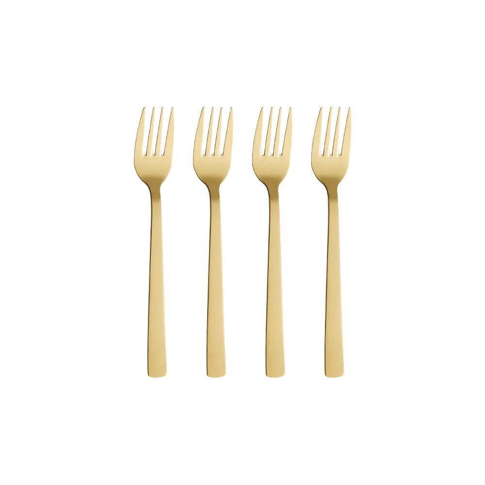 Aida Raw gaffel 4-pak - Guld