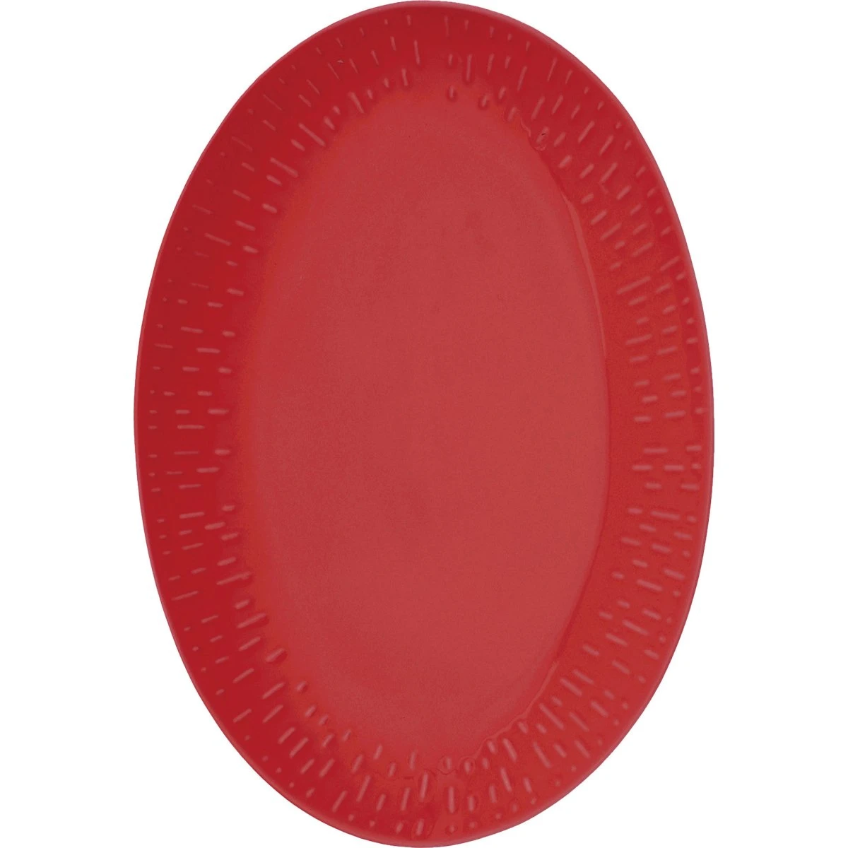 Aida Confetti ovalt fad, Chili, 36 x 25,5 cm