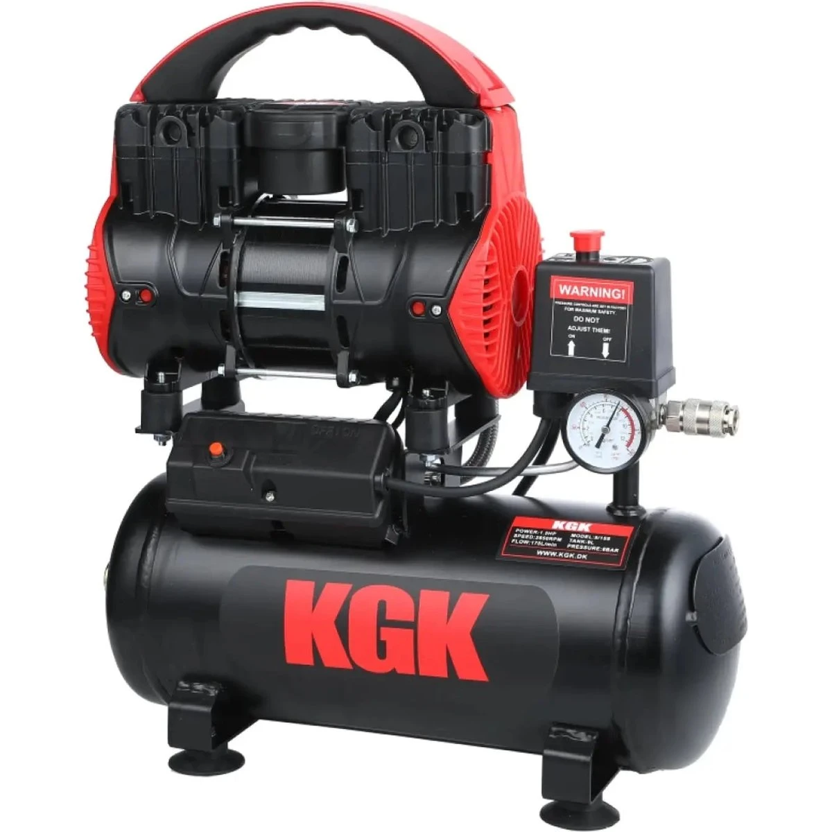 KGK 9/15 S bærbar oliefri kompressor - 9L 125L/min