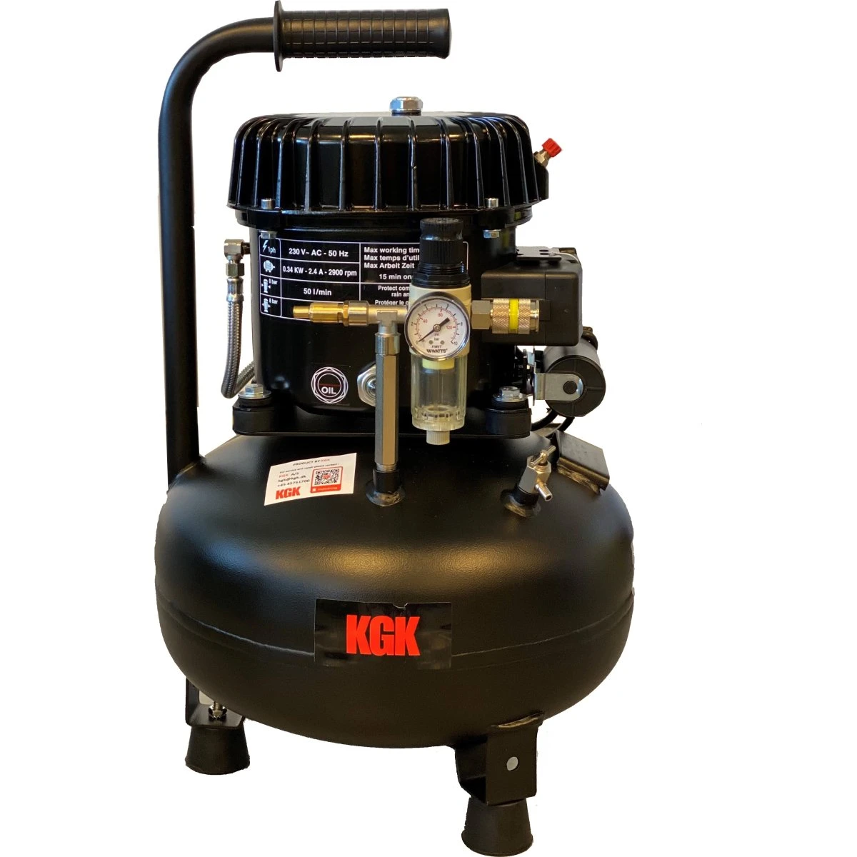KGK Kompressor 50L Olieholdig - Støjsvag