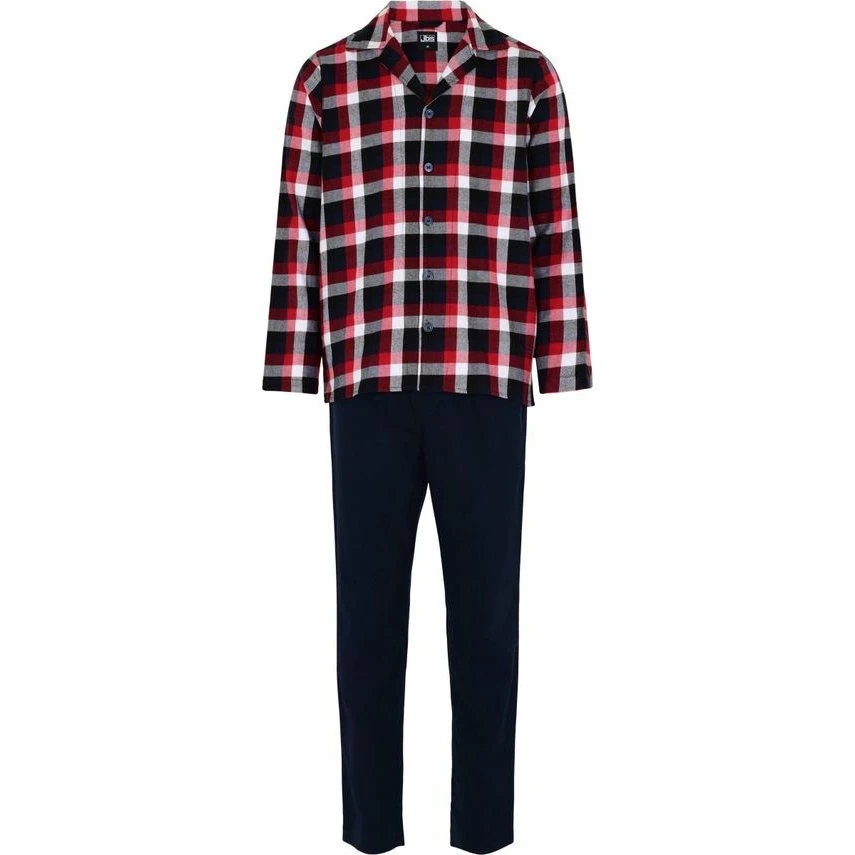 JBS 2-delt pyjamas i blød flannel-bomuld