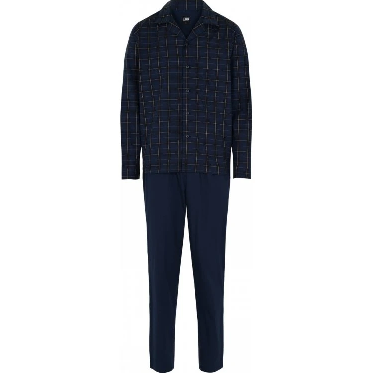 JBS Navy Woven Pyjamassæt til herre i 100% bomuld
