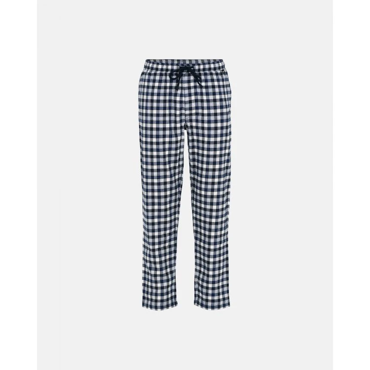 JBS Pyjamasbukser i blå og sorte tern i blød flannel