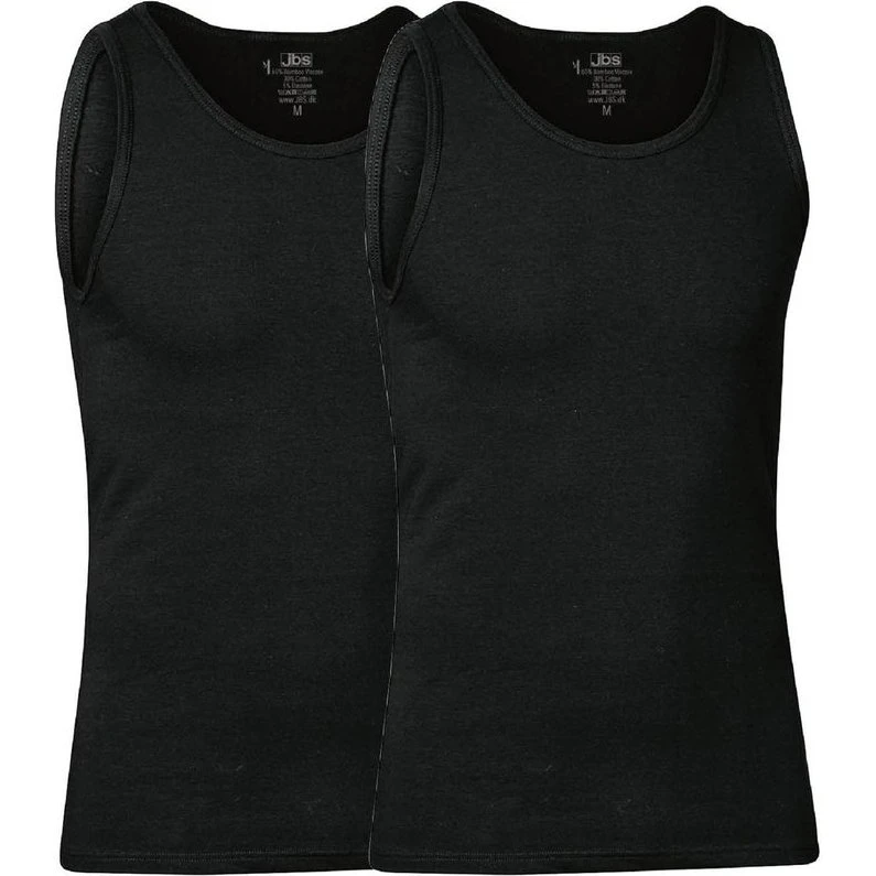 JBS 2-pak singlet i bambusviskose - Sort