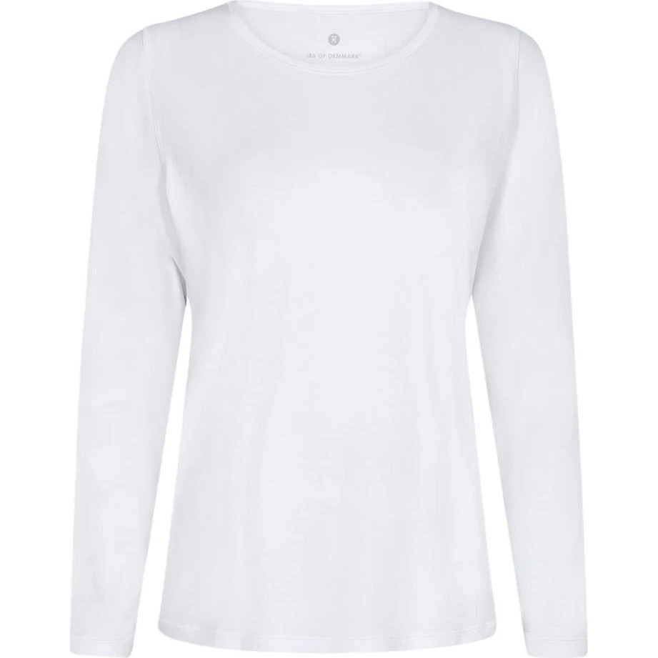 JBS of Denmark Langærmet bambus t-shirt til damer - Hvid, Small
