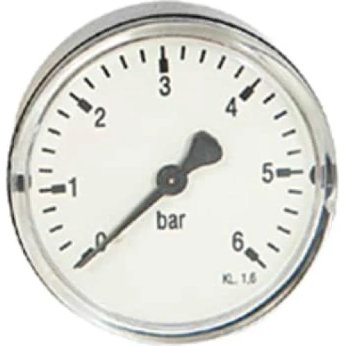 Manometer Ø63, 1/4" bagudvendt, 0-4 bar, sort ABS-hus