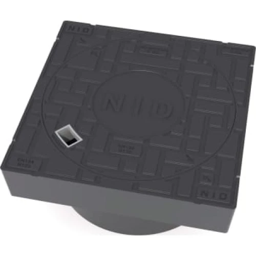 NID 425 mm firkantet komposit karm/dæksel uden lås