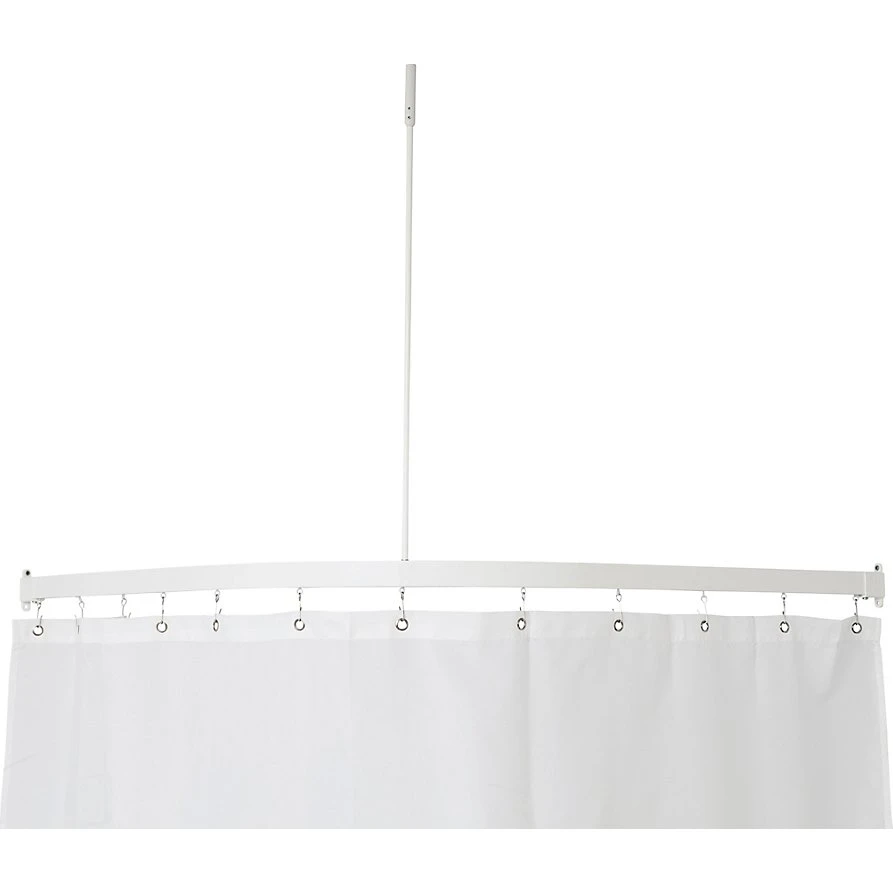 Alu Vinkelstang 90x90cm med loftstøtte og ringe - Hvid