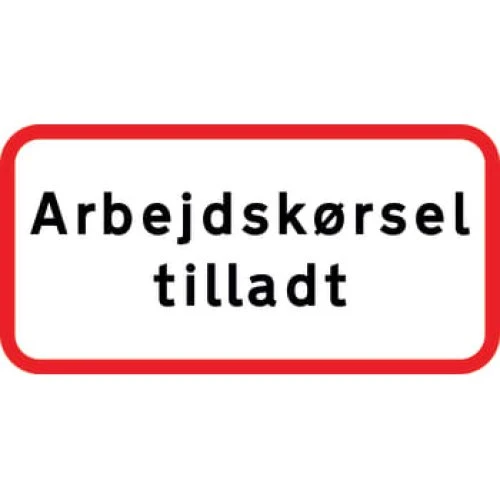 Undertavle UC 20.8, 25 x 50 cm - Arbejdskørsel tilladt