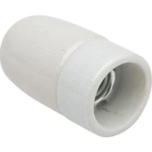 Porcelænsfatning E14 glaseret