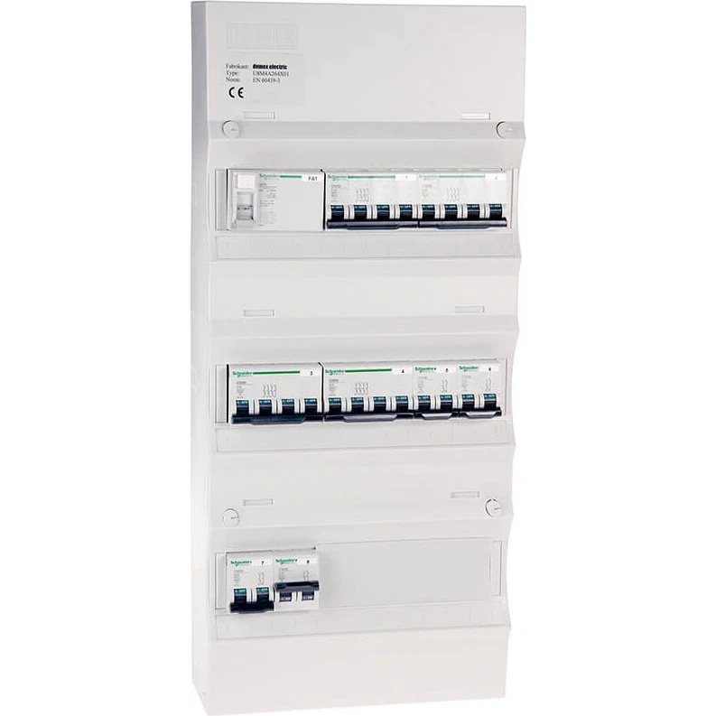 LK Færdigmonteret gruppetavle - HPFI - 4x13A & 2x16A - Hvid