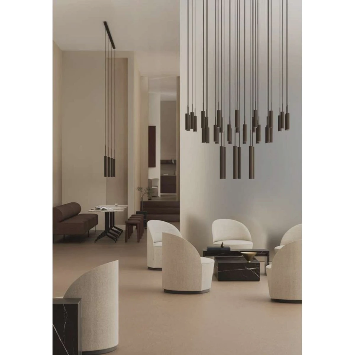 Audo Copenhagen Tubulaire Lysekrone 38 - Aluminium/Bronze