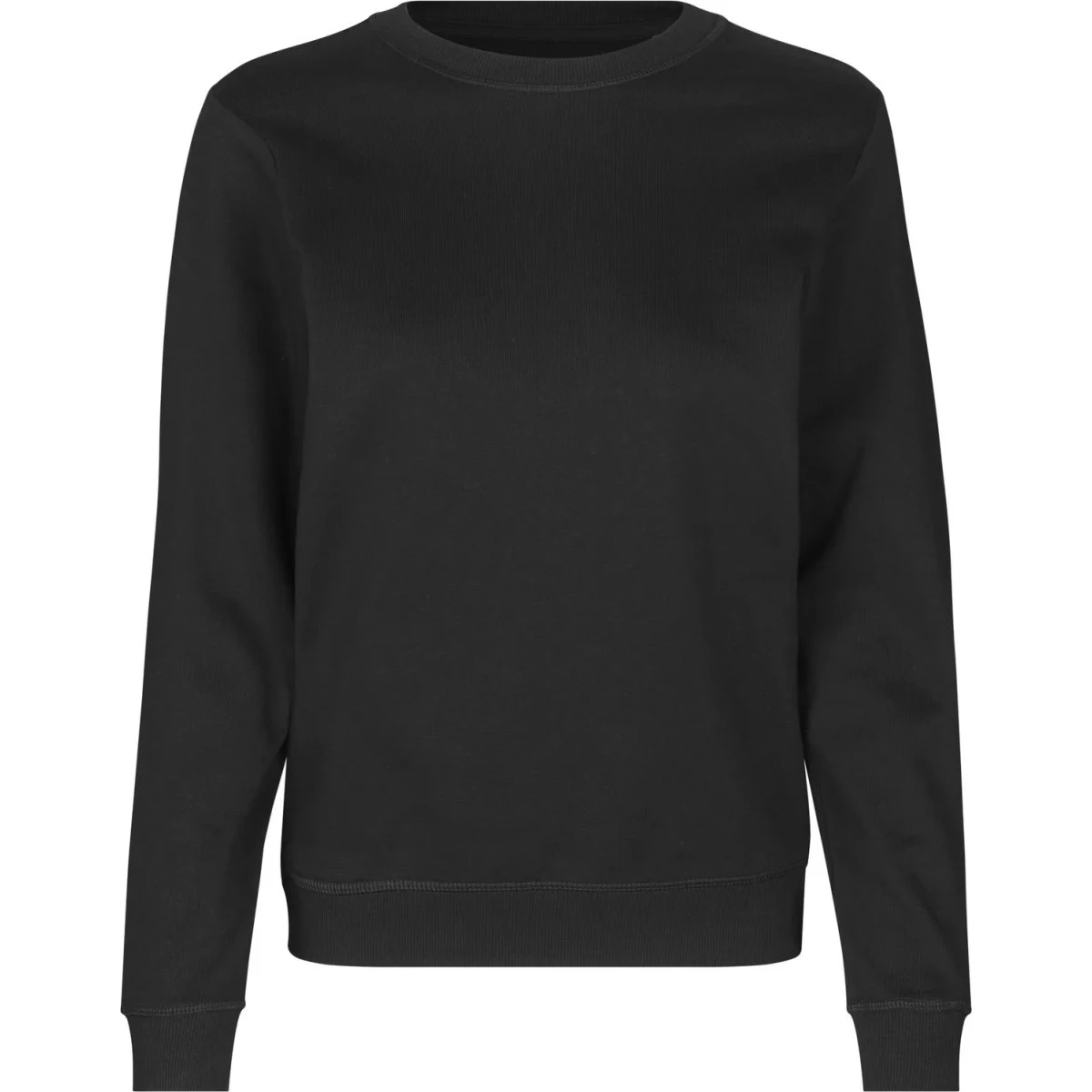 ID Økologisk Sweatshirt Core O-Neck Dame - Sort - S