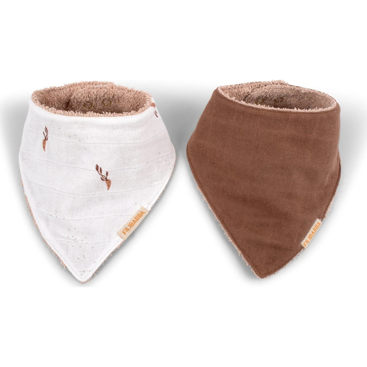 Filibabba Bandana-hagesmæk 2-pak - Carrot Thief