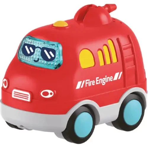 Mini bil - Brandbil med lys og farverige detaljer