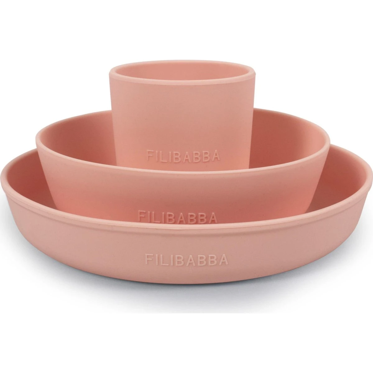 Filibabba Silikone spisesæt - Peach