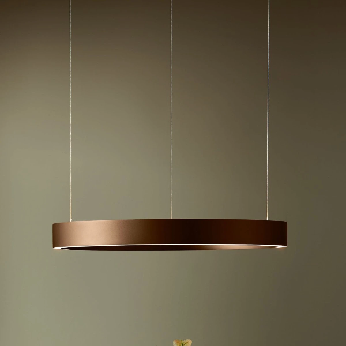 Loom Design Velora LED-hængelampe, Karamellbrun, Ø 60 cm