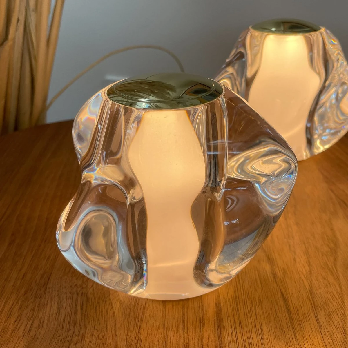 Loom Design Ice Ball Bærbar Bordlampe - Guld/Transparent
