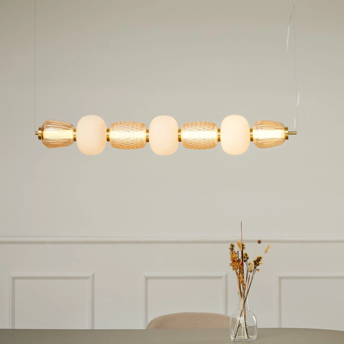 Loom Design Pearl 7 Pendellampe - Amber/Guld