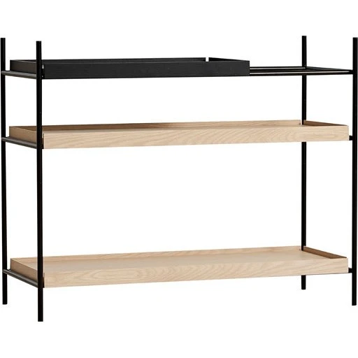 WOUD Tray Reol Lav - Eg/Sort - 80x100 cm